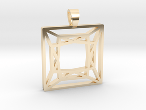 Princess cut [pendant] in 9K Yellow Gold 