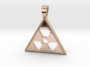 Nuclear danger [pendant] in 9K Rose Gold 