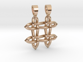 Hashtag celtic knot [pendant] in 9K Rose Gold 