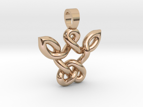 Zen thinking celtic knot [pendant] in 9K Rose Gold 