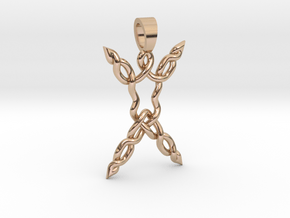 Human celtic knot [pendant] in 9K Rose Gold 
