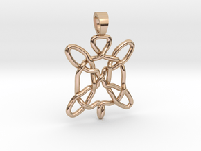 Celtic knot turtle [pendant] in 9K Rose Gold 