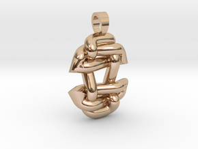 Asiatic style knot [pendant] in 9K Rose Gold 