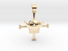 White Beard symbol from One Piece [pendant] in 9K Yellow Gold 