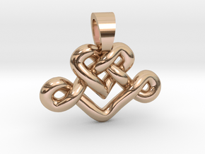 Heart knot [pendant] in 9K Rose Gold 