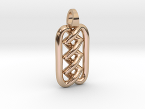 Zigzag knot [pendant] in 9K Rose Gold 