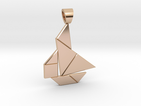 Boat tangram [pendant] in 9K Rose Gold 
