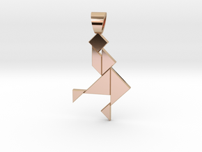 Dancer tangram [pendant] in 9K Rose Gold 