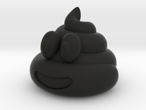  Poop Emoji in Black Smooth Versatile Plastic