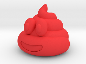  Poop Emoji in Red Smooth Versatile Plastic