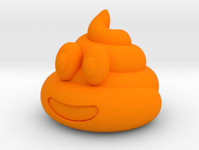 Poop Emoji in Orange Smooth Versatile Plastic