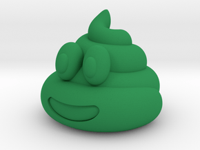  Poop Emoji in Green Smooth Versatile Plastic