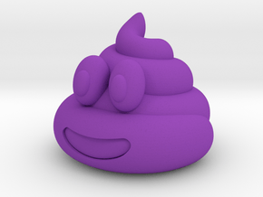  Poop Emoji in Purple Smooth Versatile Plastic