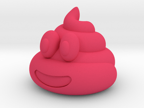  Poop Emoji in Pink Smooth Versatile Plastic