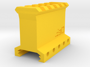 Type II Picatinny Riser (1.41" Rise) (5-Slots) in Yellow Smooth Versatile Plastic