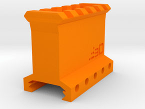 Type II Picatinny Riser (1.41" Rise) (5-Slots) in Orange Smooth Versatile Plastic