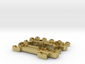 DoubleAxleGearBox(Bevel+Joint) in Natural Brass