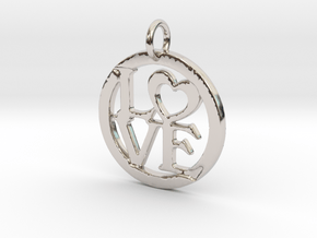 Creator Pendant in Rhodium Plated Brass