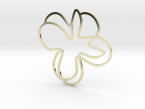 Double flower pendant in 14K Yellow Gold
