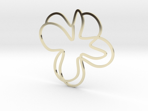 Double flower pendant in 9K Yellow Gold 