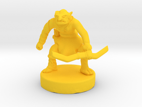 Goblin with a bow in Yellow Smooth Versatile Plastic
