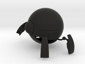 Robot Golf Ball in Black Natural Versatile Plastic
