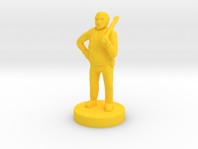 Commoner with a club in Yellow Smooth Versatile Plastic