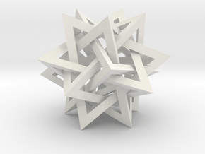 Intersecting Tetrahedra - Small in White Natural Versatile Plastic