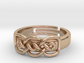 Double loop [Sizable ring] in 9K Rose Gold 