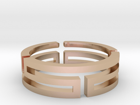 A maze in open ring in 9K Rose Gold 