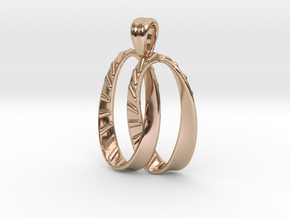 Moebius twins [pendant] in 9K Rose Gold 