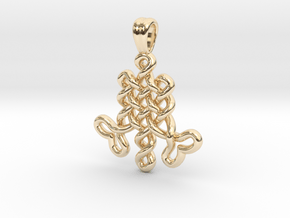Two keys knot [pendant] in 9K Yellow Gold 
