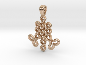 Two keys knot [pendant] in 9K Rose Gold 