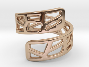 Voronoi Ring in 9K Rose Gold 