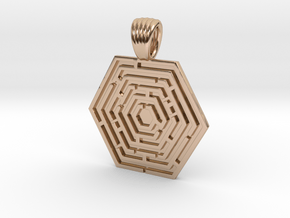 Hexa maze [pendant] in 9K Rose Gold 