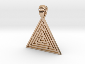 Triangle maze [pendant] in 9K Rose Gold 
