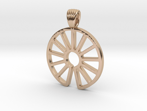 Wheel of Sun [pendant] in 9K Rose Gold 