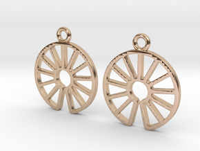 Wheel of Sun [Earrings] in 9K Rose Gold 