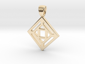 Squares'n arrows [Pendant] in 9K Yellow Gold 