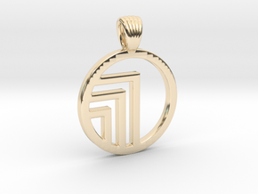 Circle'n angles [Pendant] in 9K Yellow Gold 