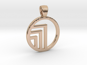 Circle'n angles [Pendant] in 9K Rose Gold 