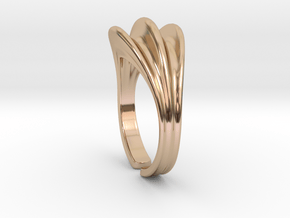 Triple beads ring [sizable] in 9K Rose Gold 