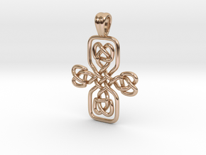 Celtic cross [pendant] in 9K Rose Gold 