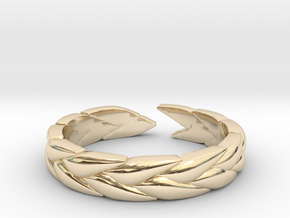 Ear of wheat [ring] in 9K Yellow Gold 