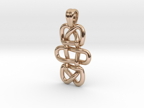 Dual knot [pendant] in 9K Rose Gold 