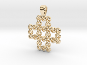 5 parts cross [pendant] in 9K Yellow Gold 