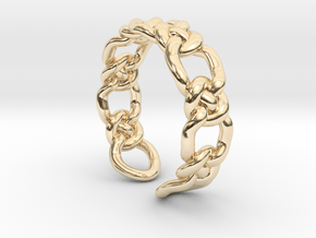 Knots - large model [open ring] in 9K Yellow Gold 