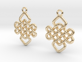 Flat knot [earrings] in 9K Yellow Gold 
