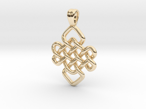 Flat knot [pendant] in 9K Yellow Gold 
