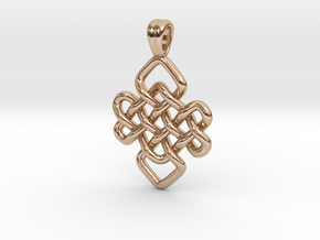 Flat knot [pendant] in 9K Rose Gold 
